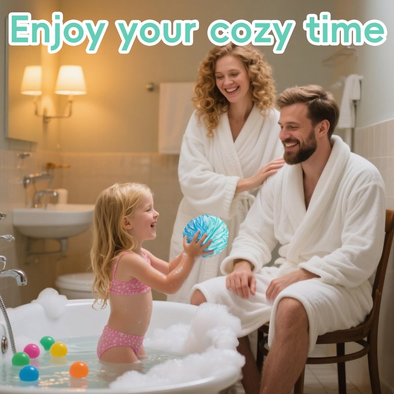 LCZLBath Loofah 4 Pack 75g Extra Large Loofa Set Soft Bath Sponge Thick Body Wash Puffs for Shower (Purple-Blue-Green-Mixed)