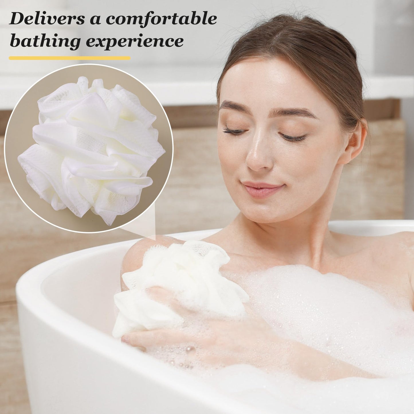 SmallCat 2 Pcs Soap Loofah Pouch, 2 in 1 Soap Bar Loofah, Washable Bar Soap Loofahs Pouch, Loofahs for Bar of Soap Cleansing and Smooth Skin (White)