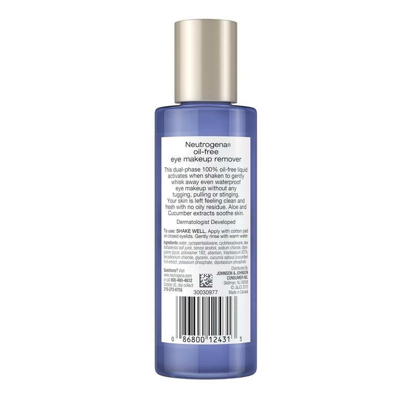 Neutrogena Gentle Oil-Free Eye Makeup Remover | Waterproof Mascara Cleanser, 3.8 fl. oz