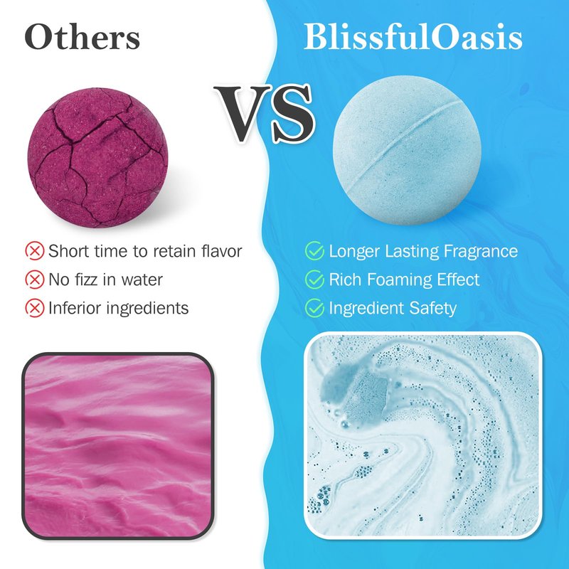 Bath Bombs Set, 7 Packs Bubble Fizzies Relaxation with Shea Butter, Dry Skin Moisturize, Birthday, Idea for Women, Wife, Girlfriend