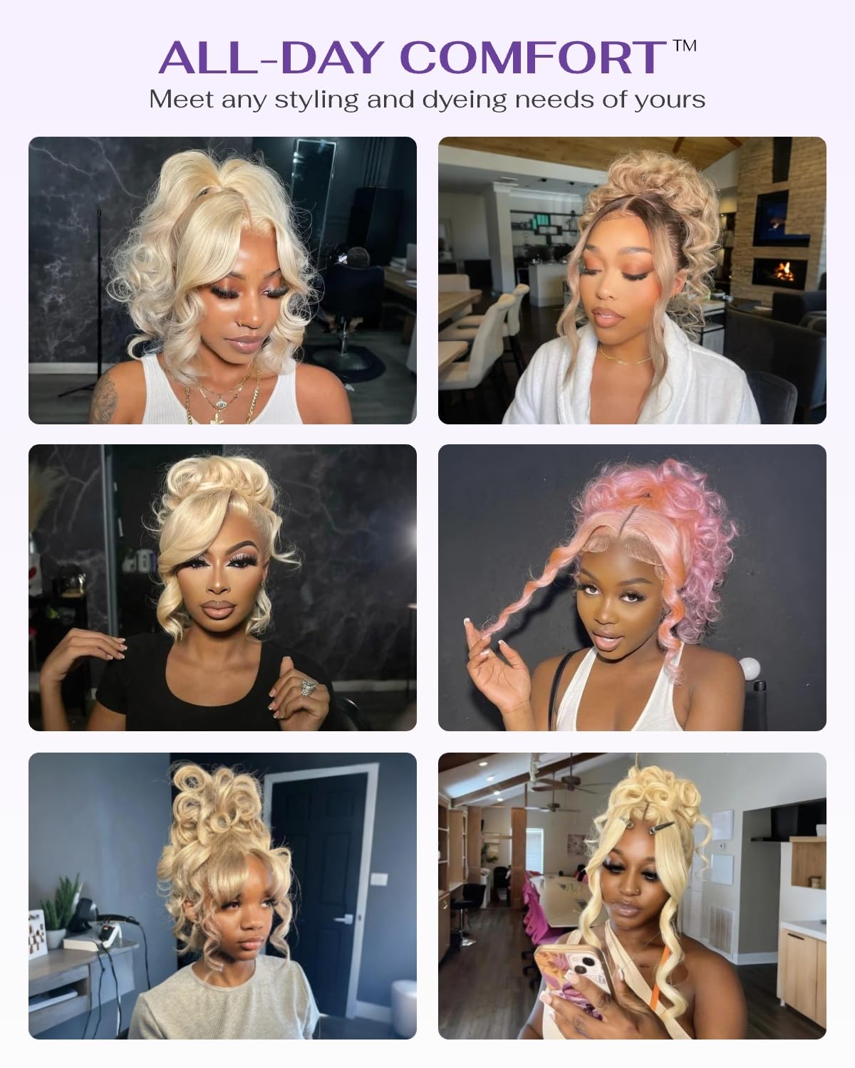 wigcool Hidden Strap Body Wave 360 613 Lace Front Wig Human Hair Glueless Wigs Human hair Pre Plucked Pre Bleached 180% Density Blonde Wig With Drawstring HD Full Lace Human Hair Wigs 26Inch