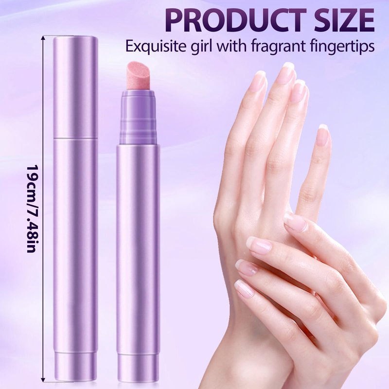 3Pcs Cuticle Oil Pusher Pen Set, 2-in-1 Ceramic Cuticle Pushers Pusher & Oil Pen, Nail Care Pens for Manicure & Pedicure, Hangnails, Dry & Damaged Nails
