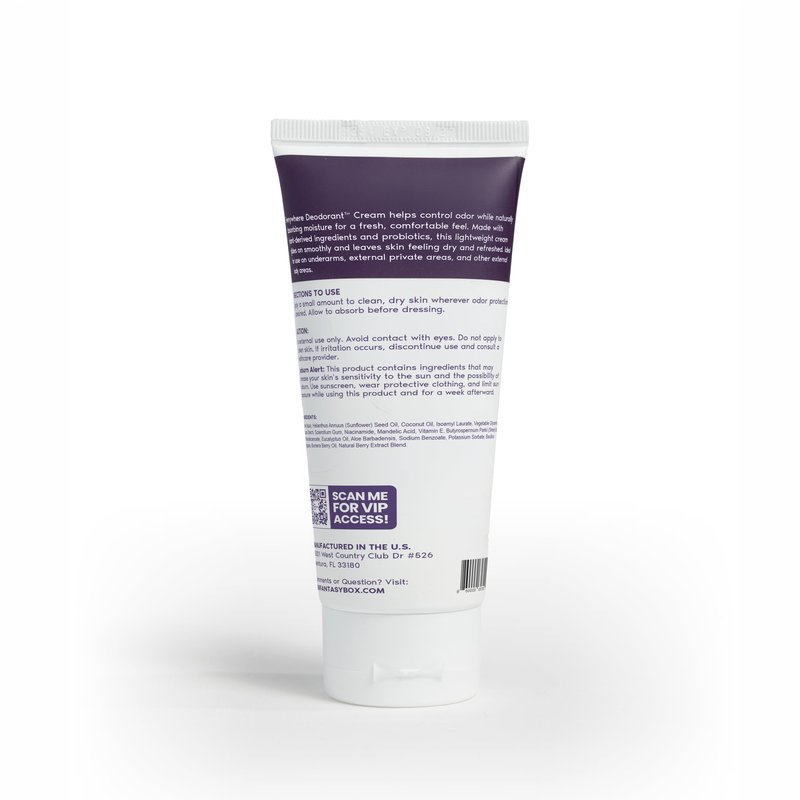 Her Fantasy Box | Everywhere Deodorant | with Probiotics - Berry Scent | Aluminum-Free, Naturally Absorbs Moisture | Fights Odor & Bacteria | Skin-Improving Formula