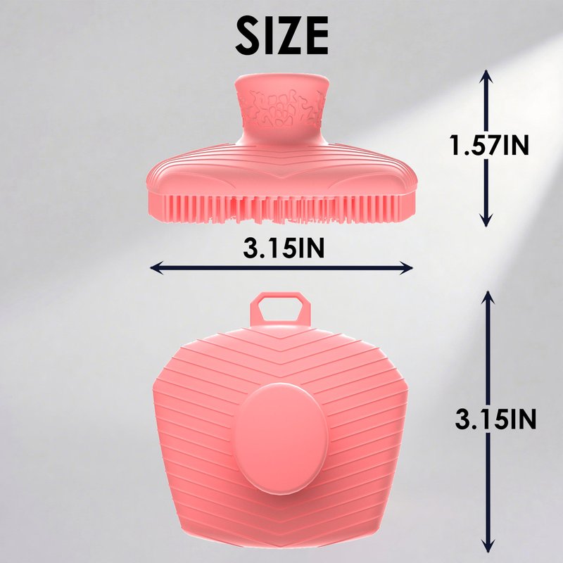 RamPula Face Scrubber & African Net, Silicone Exfoliating Brush for Men, Facial Cleansing Brush, Manual Waterproof Cleansing Skin Care, Blackhead Removing Pore Cleansing Massaging Face Brushes - Pink