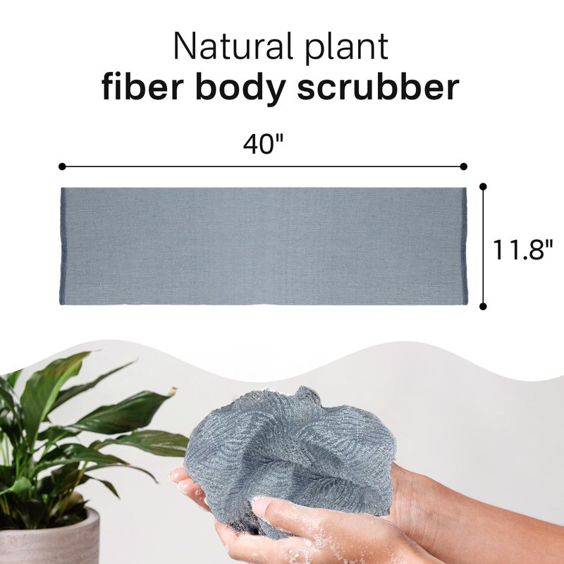 Yiclick Exfoliating Washcloth Towel, Japanese Exfoliating Wash Cloth, Korean Body Scrubber Exfoliator, Back Scrubber Washer for Shower Bath, Body Scrub African Net Sponge Loofah Luffa Colors