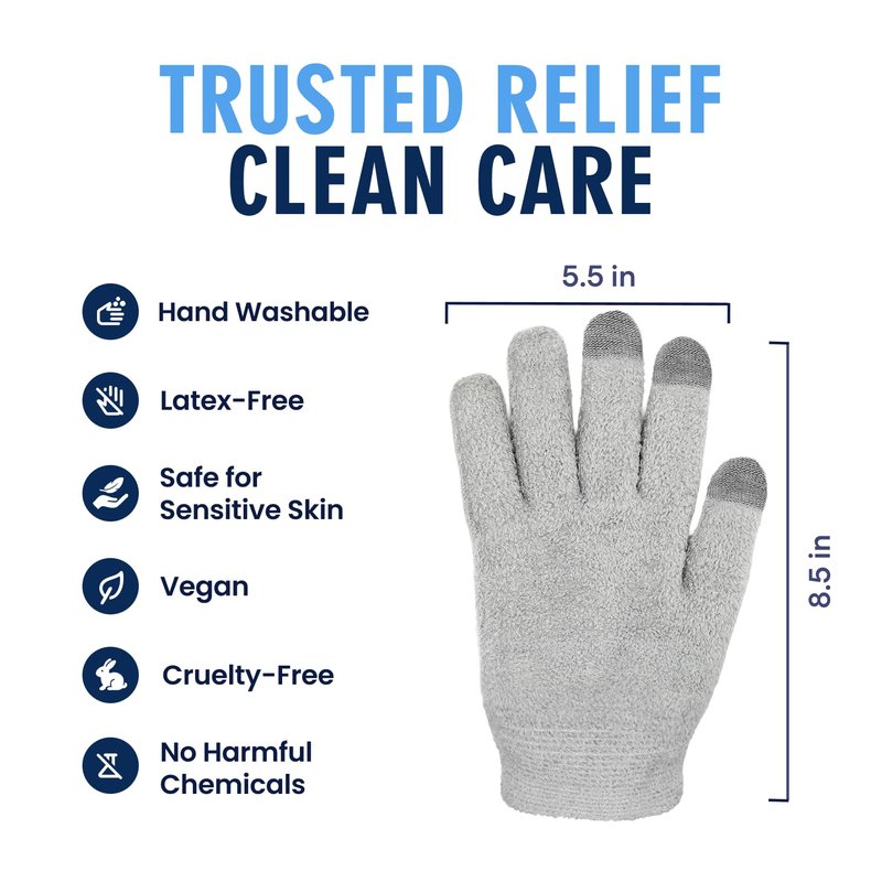 Dr. Frederick’s Original Moisturizing Gel Gloves – Deep Moisturizing and Fast Relief for Dry Hands – Touchscreen-Friendly – Mango Butter, Shea Butter, Jojoba, & Coconut Oil (Mellow Moon)