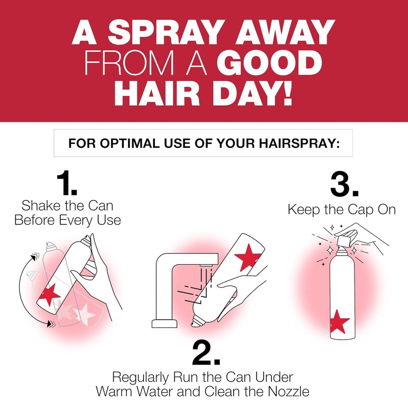 SexyHair Big Spray & Play Harder Hairspray - Firm Hold & Shine | 72-Hour Humidity Resistance