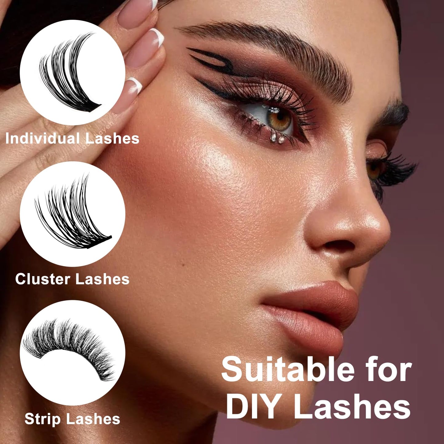 Wendy Upgraded Lash Cluster Glue: Lash Bond and Seal Pro Waterproof, Strong & Flexible Hold, Long-Lasting 72H, Gentle Low Odor, Quick-Dry, Eyelash Glue Bond Pro+Seal Pro(6ml+6ml)