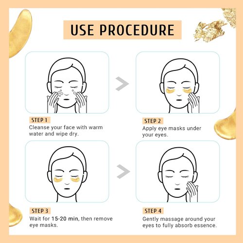 Under Eye Patches Gold and Hyaluronic Acid for puffy eyes,Rose Eye Masks for Dark Circles and Puffiness skin care Smooth Wrinkles products 30 Pairs