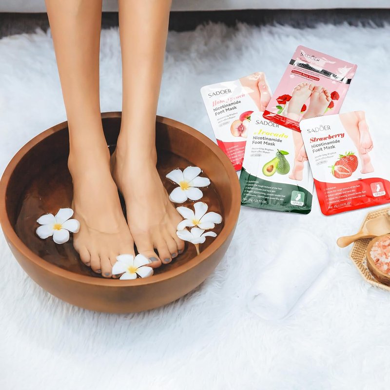 Skiennix 24 Pcs Foot Mask Set - Hydrating Shea Butter & Aloe Treatment for Spa & Skincare Gift