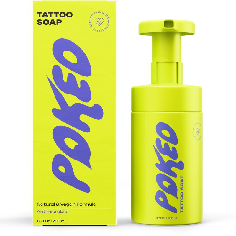 Poked Tattoo Aftercare Soap with Soothing Botanicals & Natural Skin Purifiers (6.7 Fl Oz)
