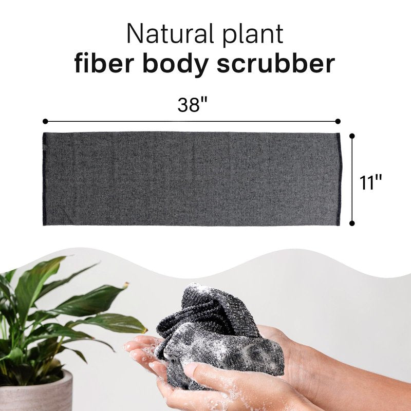 Yiclick 3 PCS Exfoliating Washcloth Towels - Exfoliating Body Scrubber Exfoliator, Back Scrubber for Shower Bath Use, Japanese & Korean Scrub Wash Cloths, Loofah Lufa Sponge Washer for Women Men