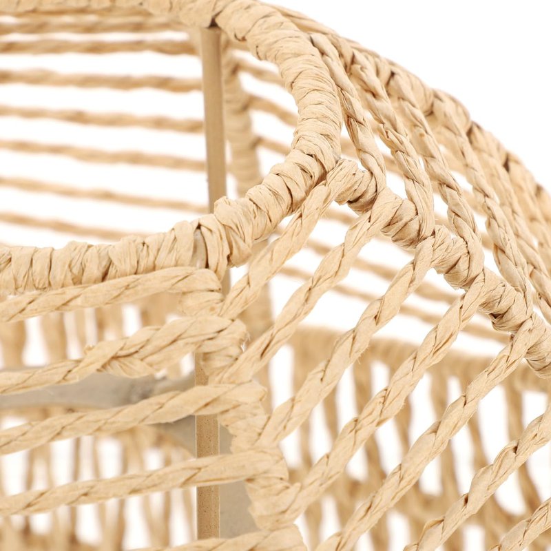 Rattan Lamp Shade, Boho Wicker Woven Pendant Light Lamp Shades Replacement for Chandelier, Floor Table Hanging Light