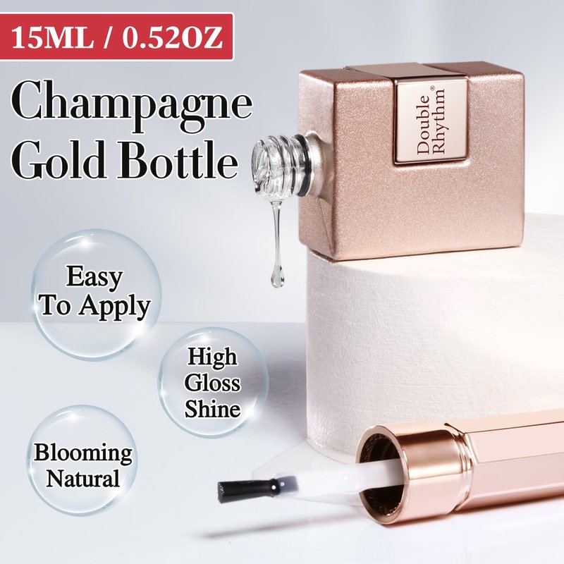 Double Rhythm 0.5 Oz Blooming Gel Nail Polish Clear Bloom Nail Art for Spreading Effect 15ML Manicure French Design Art DIY at Home (Clear)