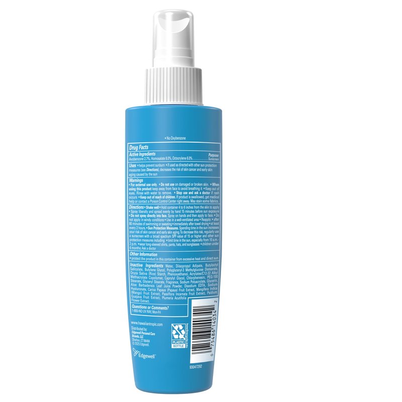 Hawaiian Tropic Weightless Hydration Water Mist for Body SPF 30, 5.2 Fl Oz | Hawaiian Tropic Body Spray Sunscreen Mist, Water Based SPF 30, Non-Aerosol Sunscreen Spray, 5.2 Fl Oz