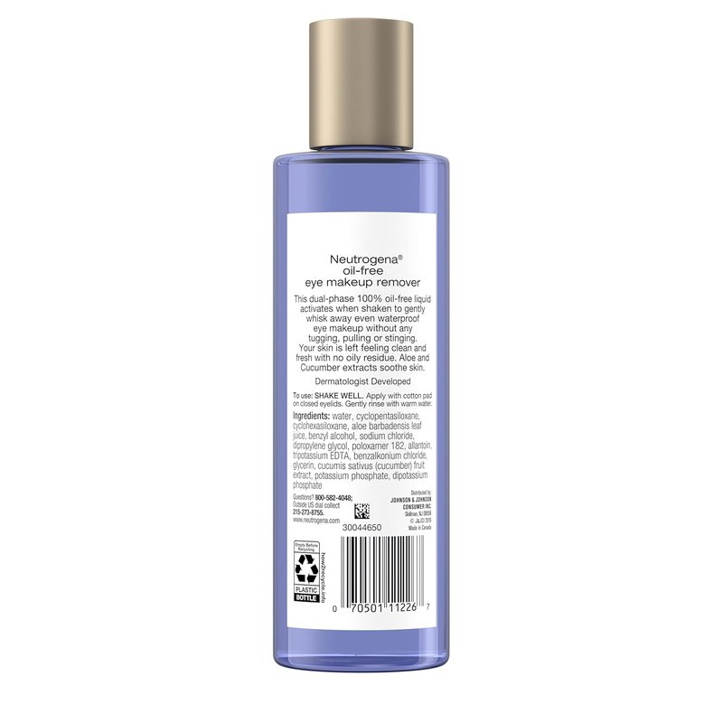Neutrogena Gentle Eye Makeup Remover - Oil-Free Formula for Sensitive Eyes | 8 fl. oz Non-Greasy Cleanser