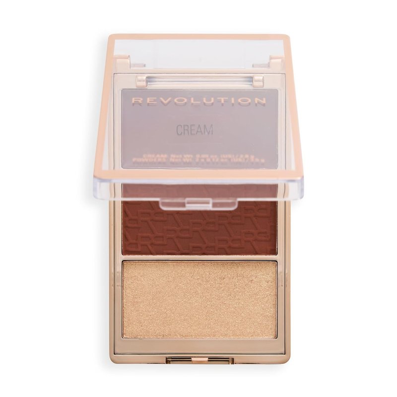 Revolution Blush Icon Palette - Creamy Matte & Shimmer Bronzer Trio | Hyaluronic Acid Infused, Vegan, 0.09 oz
