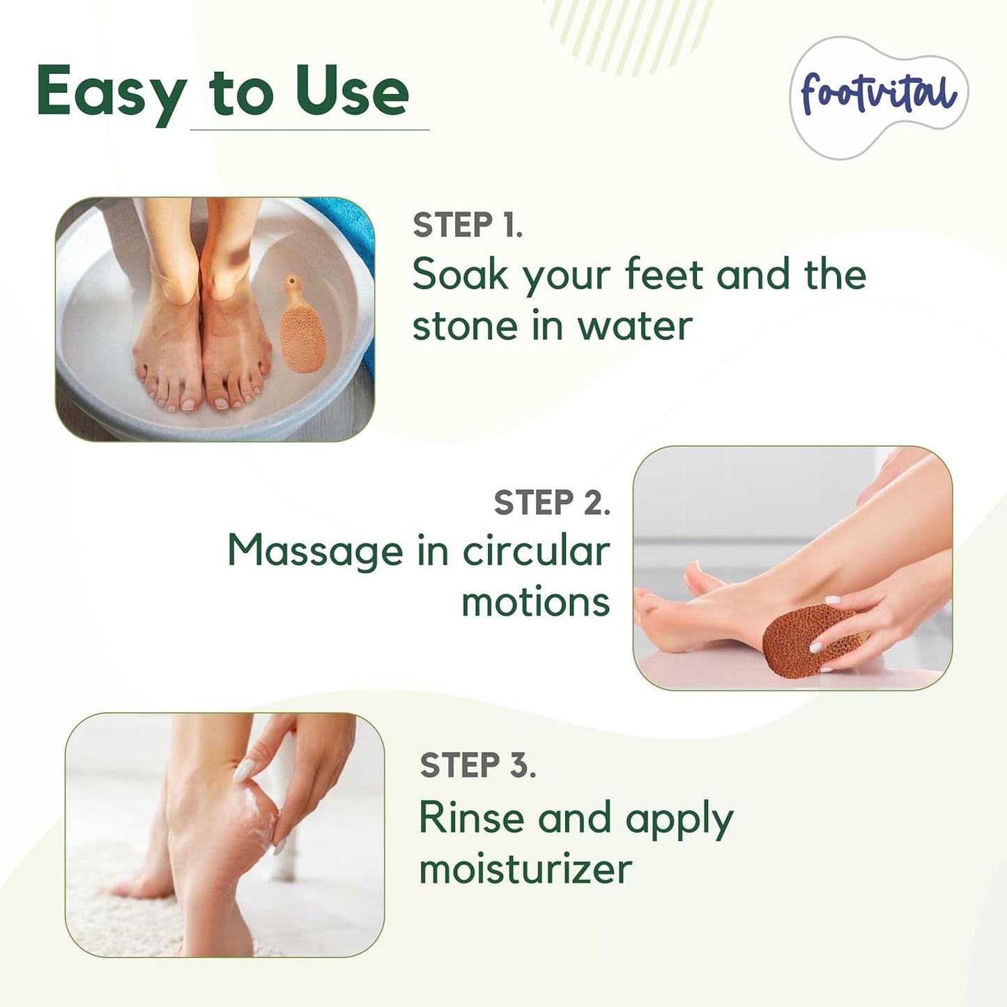 Terra-Cotta Pumice Stone for Feet - 100% Natural Callus Remover & Exfoliator, Dual-Sided Pedicure Tool
