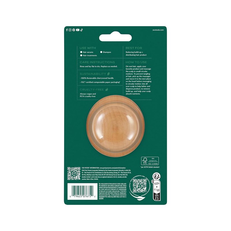 EcoTools Scalp Massager - Gentle Silicone Scrubber for Healthy Hair & Reduced Product Build-Up | 1 Count