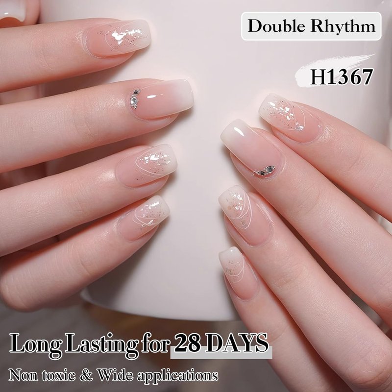 Milky White Gel Polish - Hema Free 0.50 OZ Translucent UV Jelly for DIY Nail Art | 15 ML