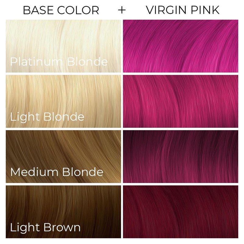 Vegan Semi-Permanent Hair Color Dye - Arctic Fox Virgin Pink | 4 Fl Oz, Cruelty-Free Formula