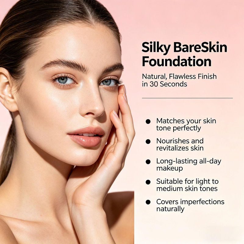 Color Changing Foundation, Hydrating Foundation for Mature Skin, Soft Texture Makeup Base, Breathable All-Day Wear for Natural Complexion