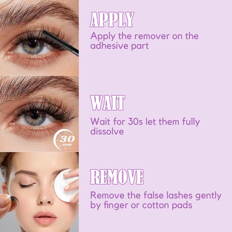 GAQQI Lash Glue Remover - Gentle Formula for Sensitive Eyes | Quick-Dissolving Adhesive, 5ml