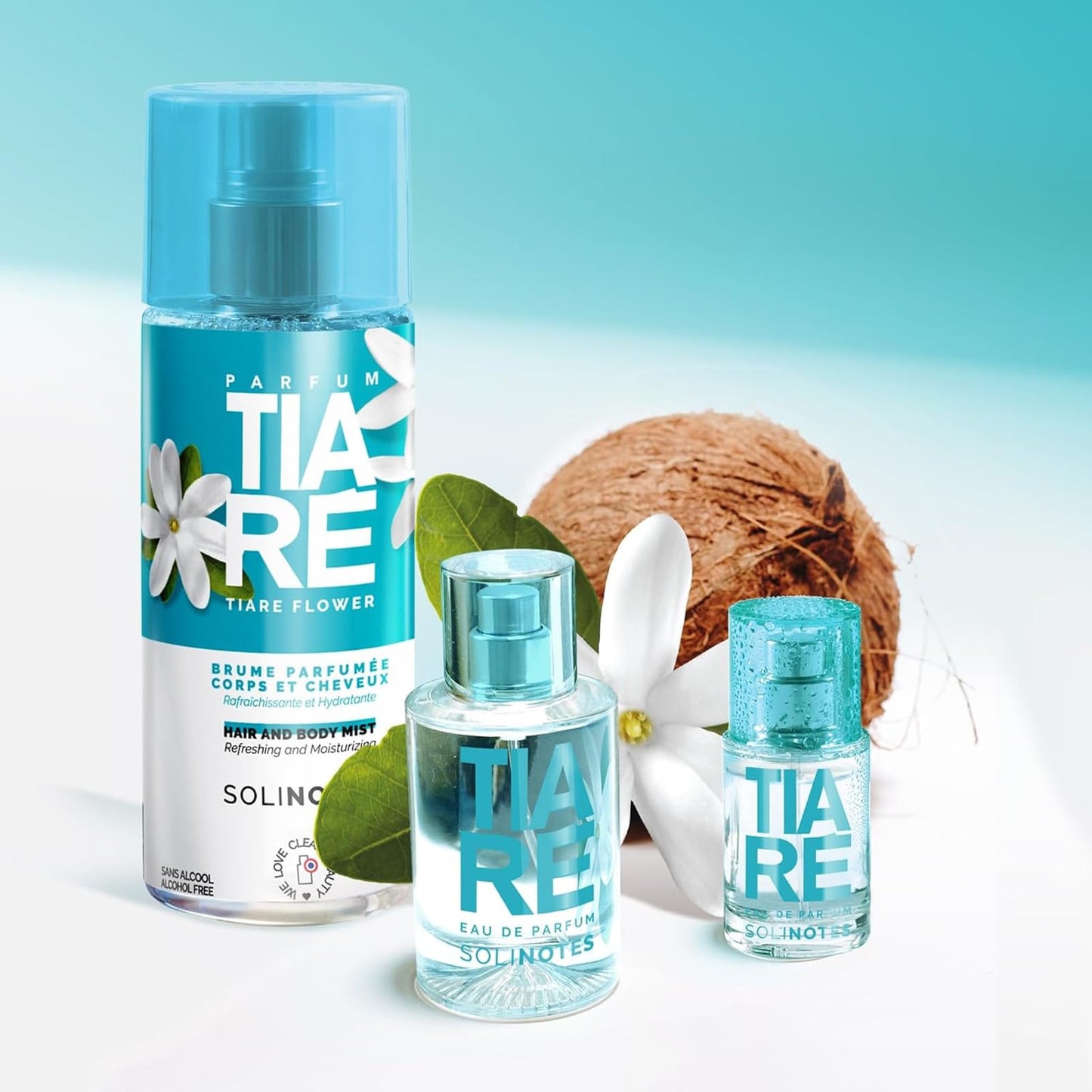 Tiaré Body Mist by SOLINOTES | Refreshing And Hydrating Womens Fragrances - Alcohol-Free | Body Spray for Women and Hair | 8.45 fl.oz