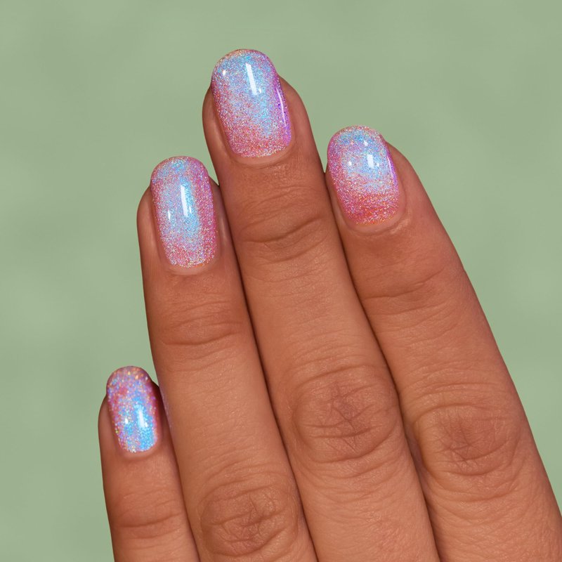 ILNP Flower Child - Pink Holographic Nail Polish, Blue Shimmer Jelly, Sparkly Iridescent Glitter, Quick Dry Non Toxic Vegan Polish
