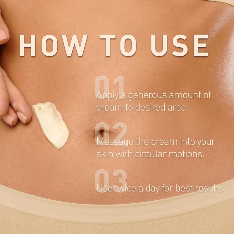 Belly Firming Cream - Skin Tightening & Cellulite Reduction | Hydrating Lotion for Stomach, Thighs & Booty - 100 mL Orange