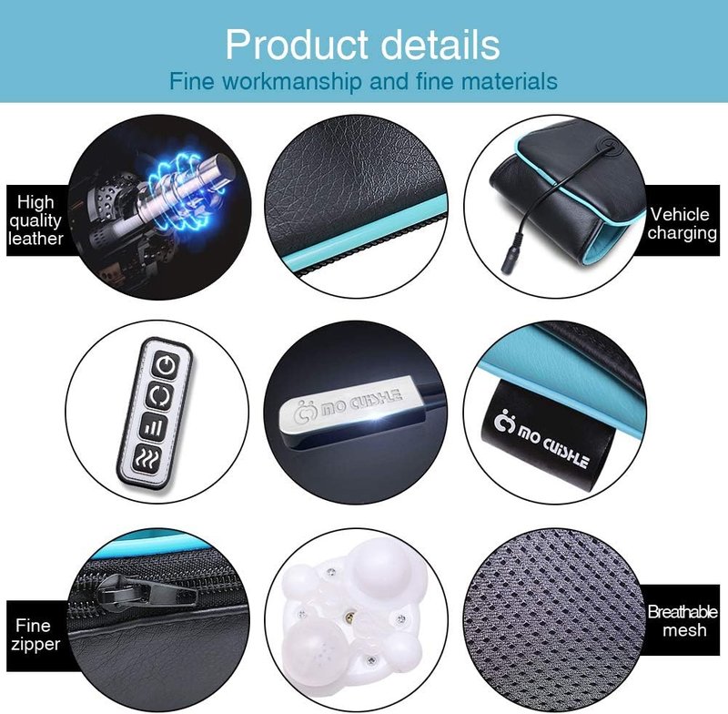 Mo Cuishle Shiatsu Neck and Back Massager with Heat - Electric 4D Deep Tissue Relief | Perfect Gift for Dad, Mom, and Couples