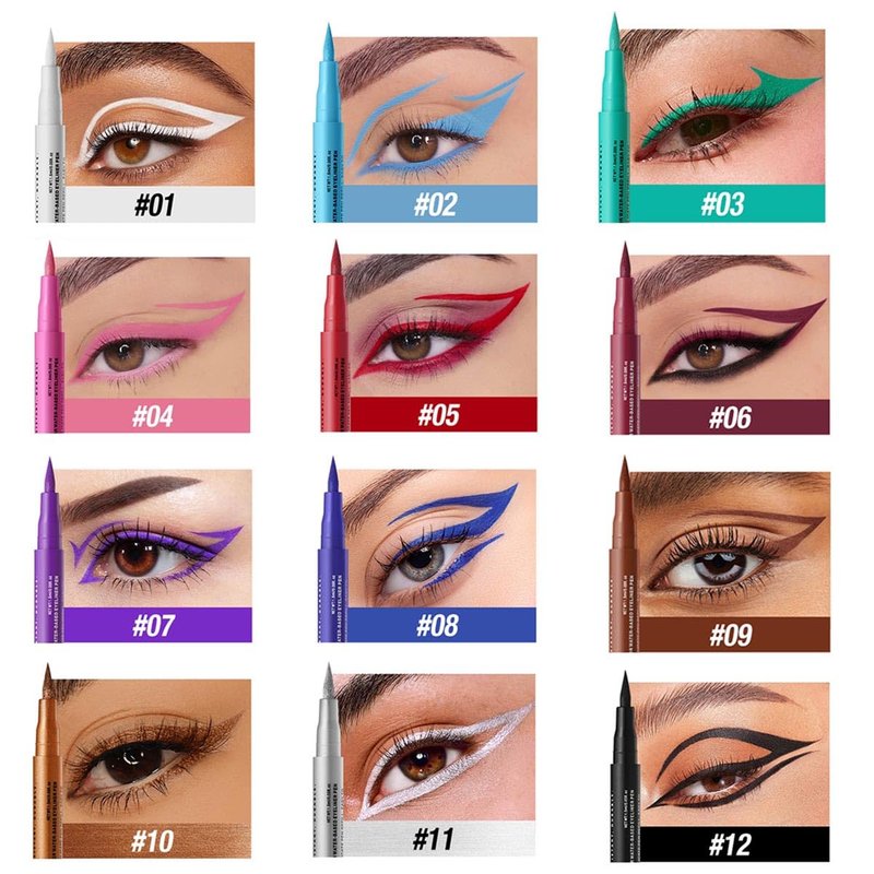 Skiennix Brown Liquid Eyeliner - Waterproof, Long-Lasting, Hypoallergenic & Smudgeproof (09#)