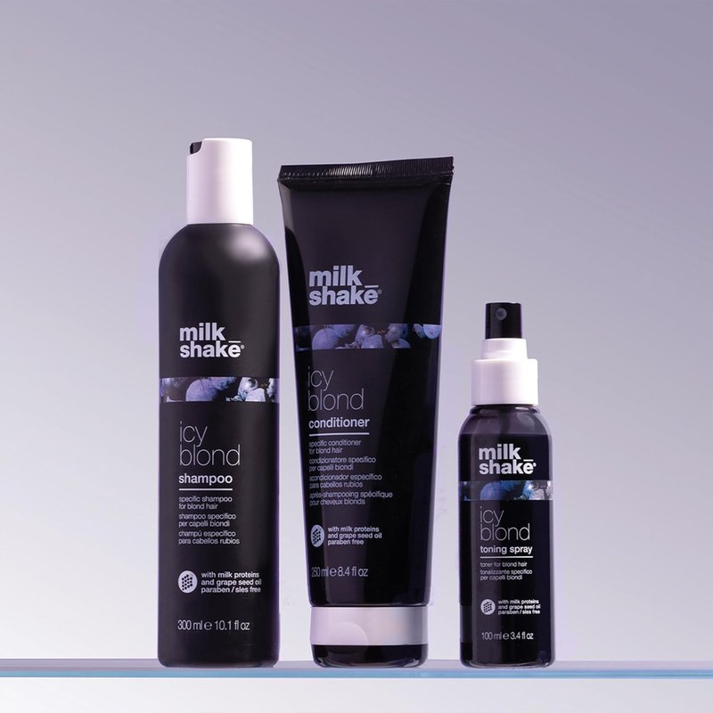 Milk_Shake Icy Blond Toning Spray - Leave-In Toner with Black Pigment for Platinum Blonde | 3.4 Fl Oz