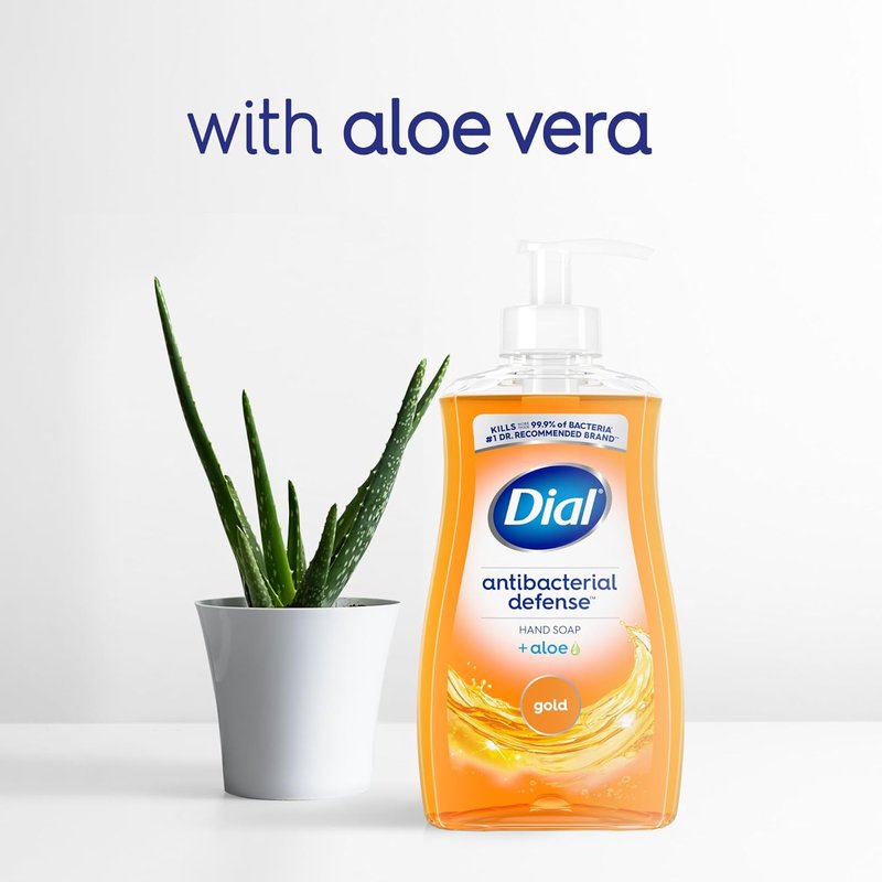 Dial Antibacterial Defense Liquid Hand Soap - Aloe Gold Scent, 52 Fl Oz Refill (3 Count) | Dermatologist-Tested Gentle Formula