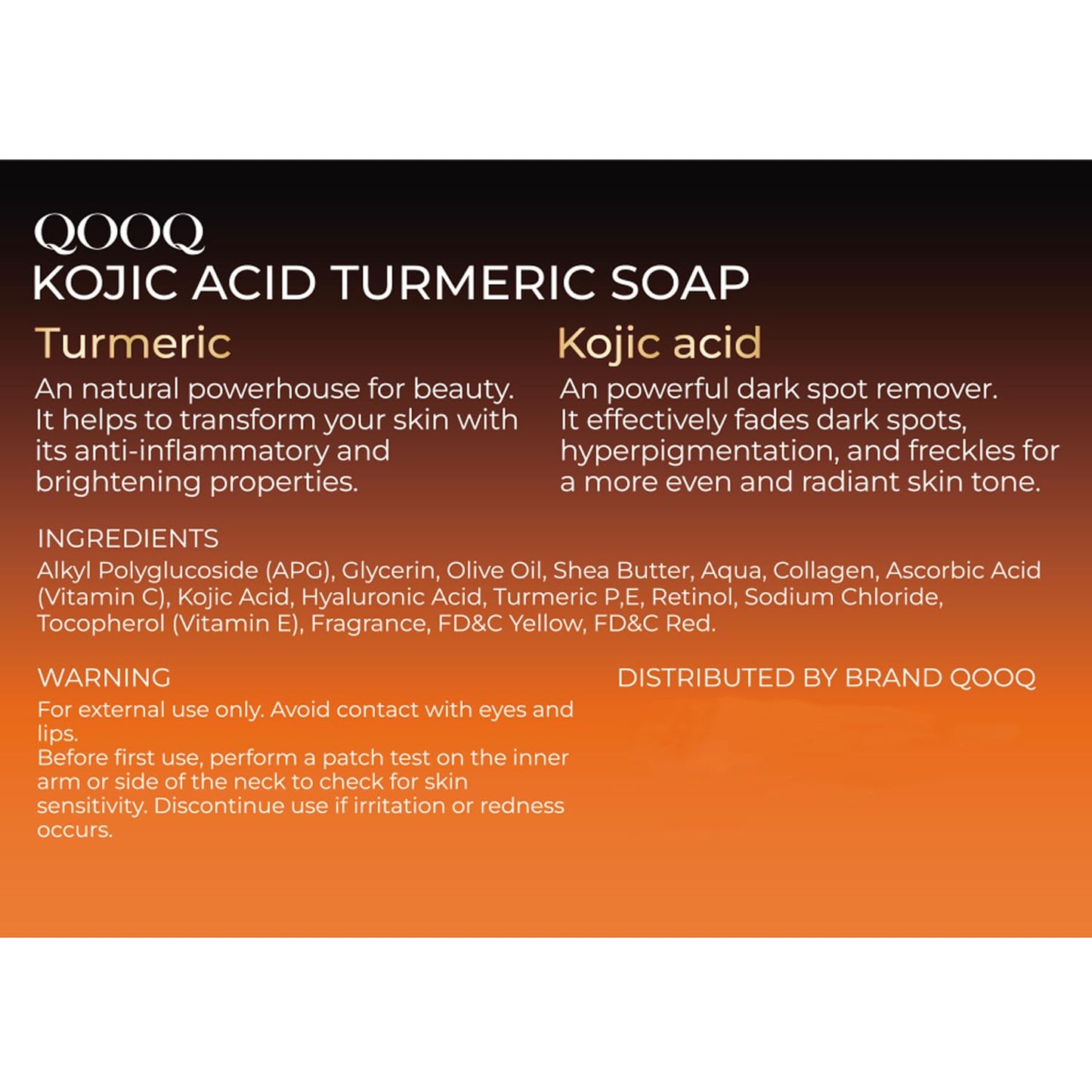 Turmeric Kojic Acid Soap - Dark Spot Remover Facial Cleansing Bar with Vitamin C & Retinol | 100g