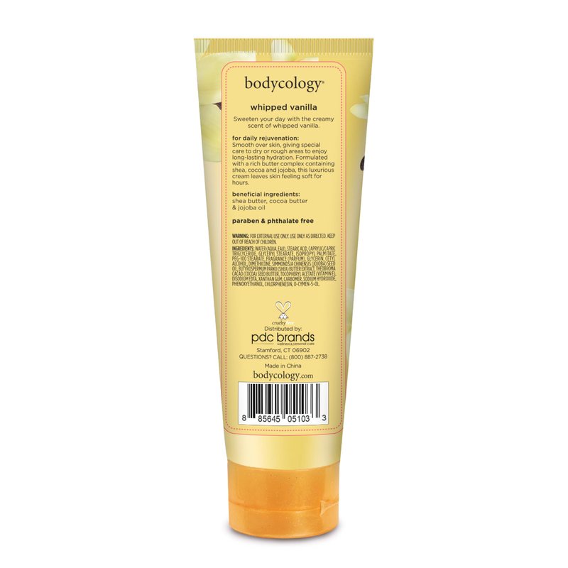 Bodycology Shea Butter Body Cream, Whipped Vanilla, 8 oz