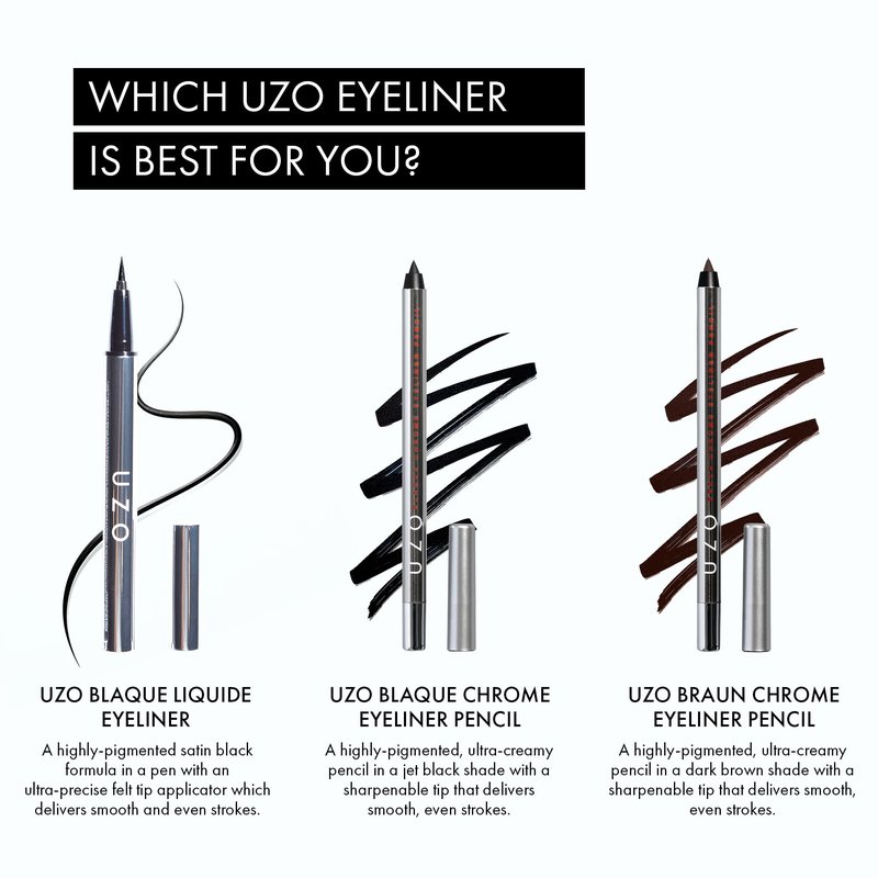 UZO Waterproof Eyeliner Pencil – Brown Smudge-Proof Long-Lasting Matte Eye Liner, High-Pigment Creamy Formula, Smooth Glide Precision, Vegan & Cruelty-Free (Braun Chrome)