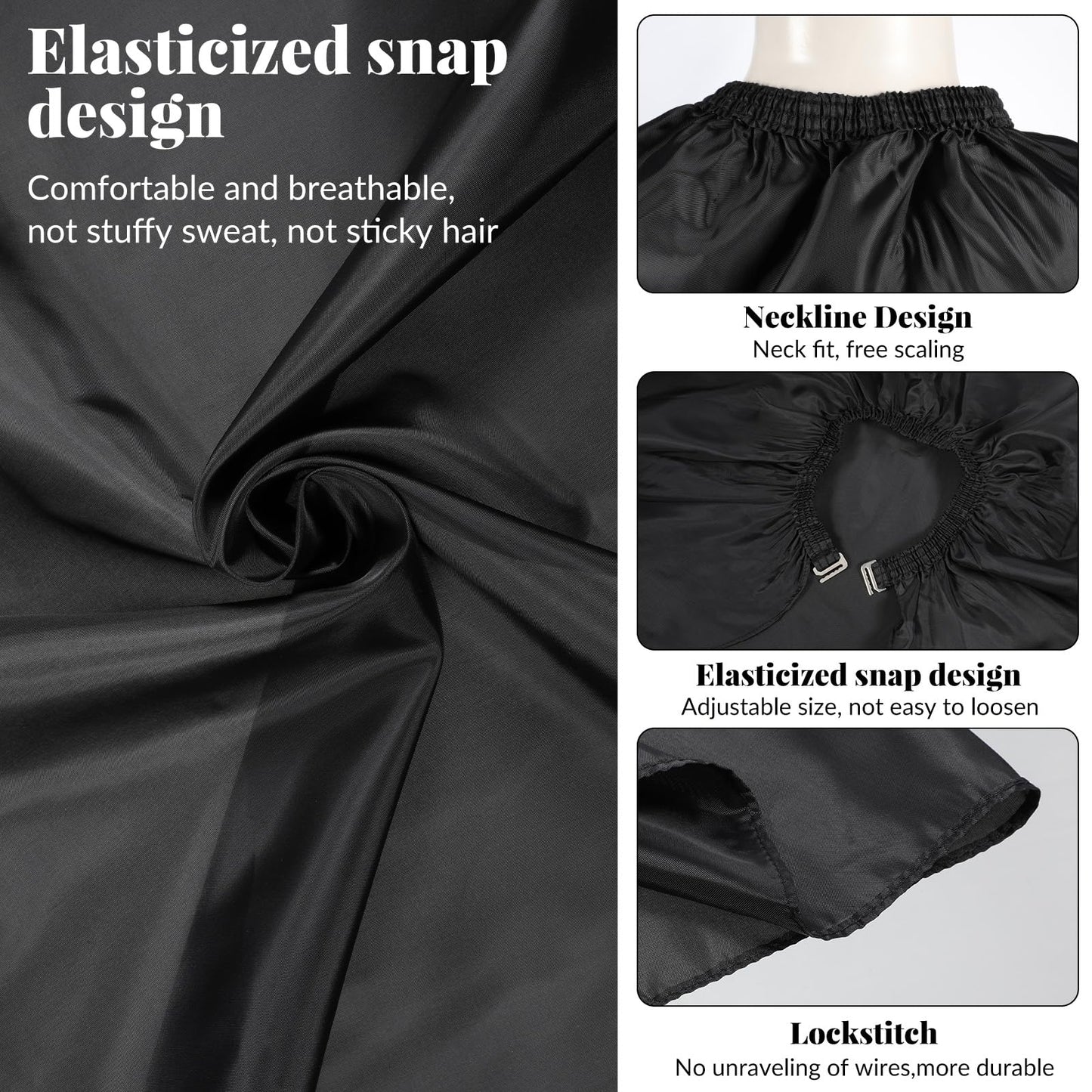 Yuanan 10 Pack Waterproof Hair Cutting Cape, 55''x 47'' Barber Capes with Adjustable Snap Professional Hair Cutting Cape Barber Salons Apron for Women, Men Professional and Home Use