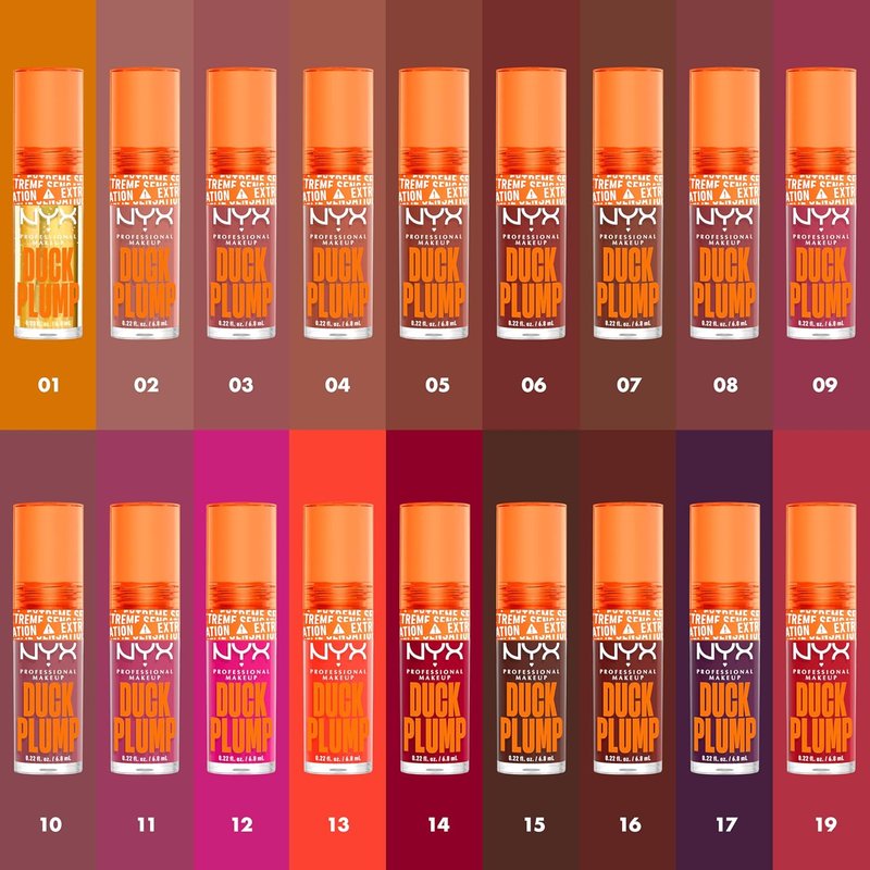 NYX Professional Makeup Duck Plump High Pigment Lip Gloss - Vegan Cherry Spice (Transparent Red)