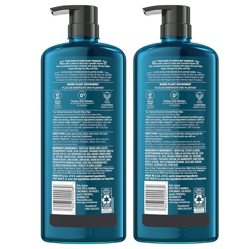 Herbal Essences Argan Oil Shampoo & Conditioner Set - Moisturizing, Paraben-Free, Color-Safe | 20.2 Fl Oz, 2-Pack
