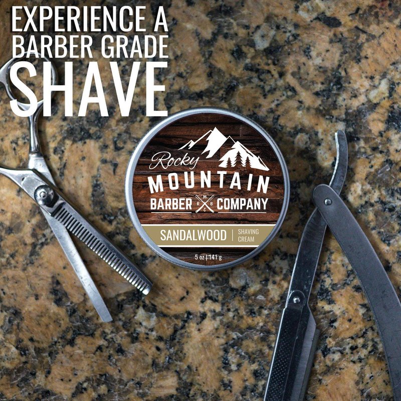 Sandalwood Shaving Cream for Men - Thick Lather for Traditional & Cartridge Shaving | 5oz Tin