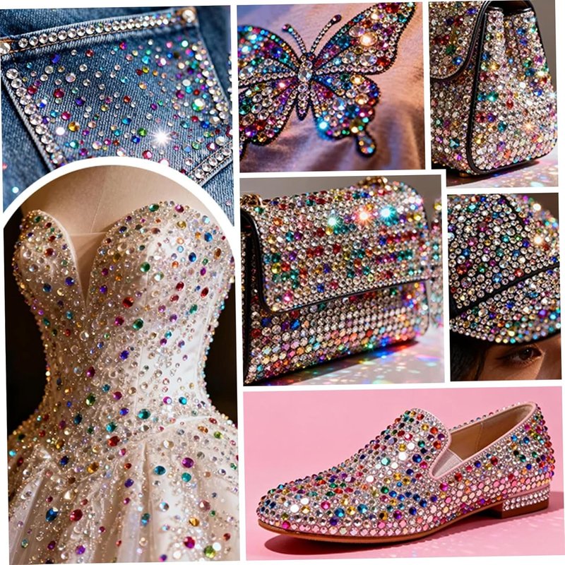 Bedazzling Kit - 32,000 Pcs Colorful Resin Rhinestones with 3 Pcs 10ml Glue | Perfect for Crafts, Clothes, and Nail Art