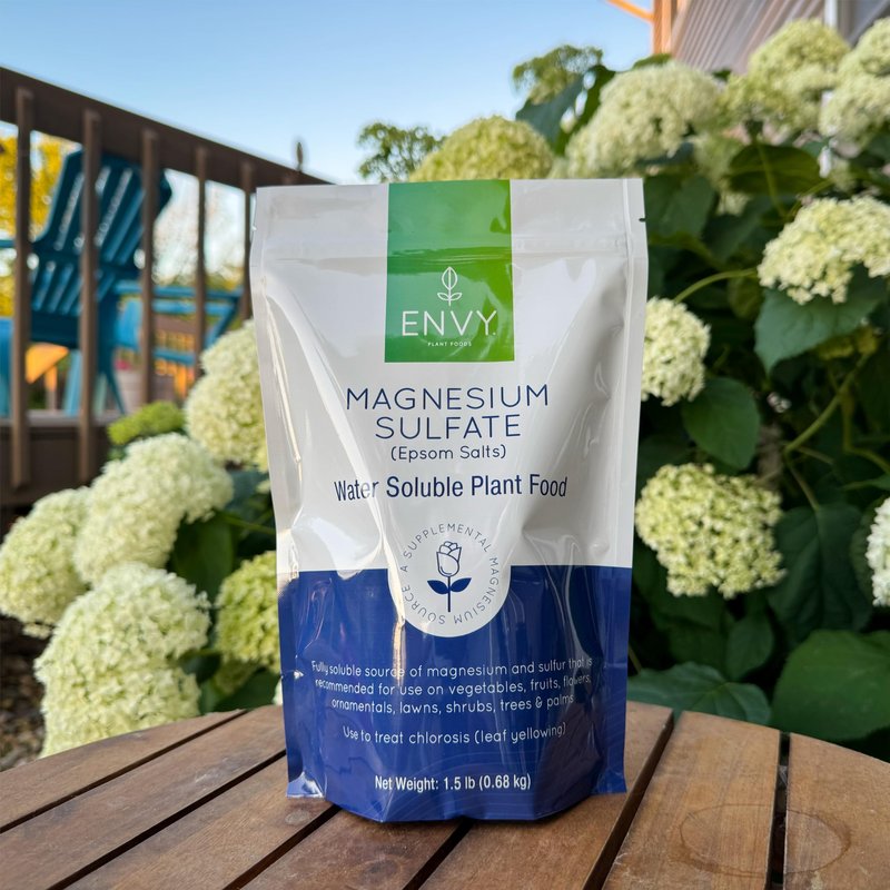 ENVY Organic Magnesium Sulfate Plant Food - Water Soluble Epsom Salts | Fertilizer for Roses, Flowers, Shrubs, Vegetables and Trees (1.5 lbs)