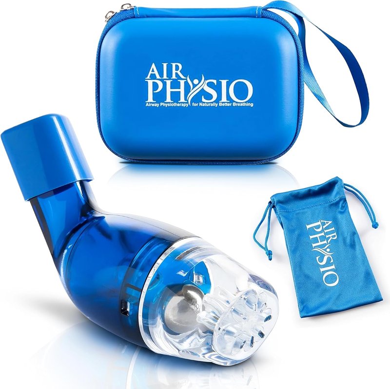 AirPhysio - Portable Breathing Device with Hard Shell Case & Soft Bag Included | Convenient Storage Solution