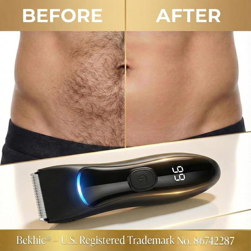 Manscape Groin & Body Hair Trimmer for Men - Waterproof Pubic Hair Shaver with LED Light | No-Nick Ceramic Blade, 90-Min Runtime