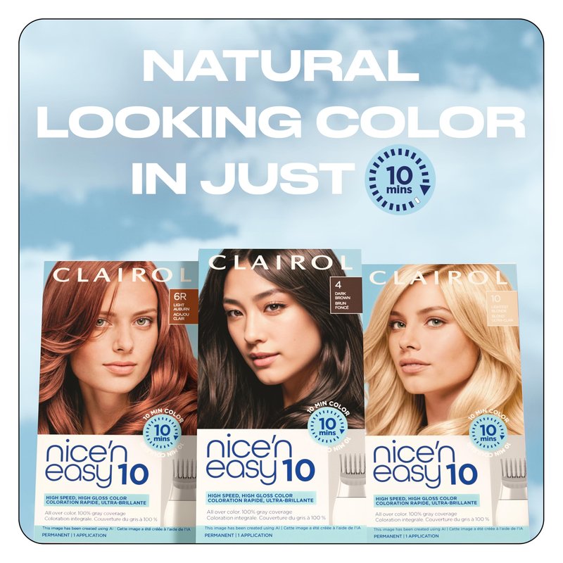 Clairol Nice'N Easy 10 Permanent Hair Dye, 7 Dark Blonde Hair Color, Pack of 1