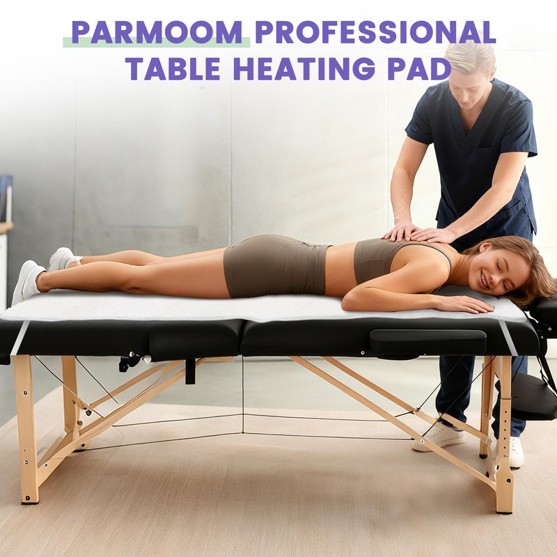 Massage Table Warmer Heating Pad Professional Massage Bed Warmer with 4 Timer, 8 Heat Settings, Overheat Protection for Massage Bed & Spa, Lightweight and Compact for Easy Portability, 30" x 71"