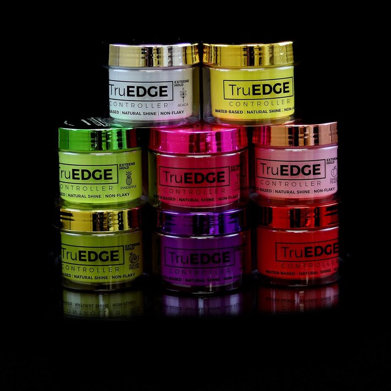 Tyche TruEDGE Controller Extreme Hold Water-Based Pomade - Ntaural Shine & Non-Flaky Scented Edge Control - Perfect for Hair-Braiding (Grape)