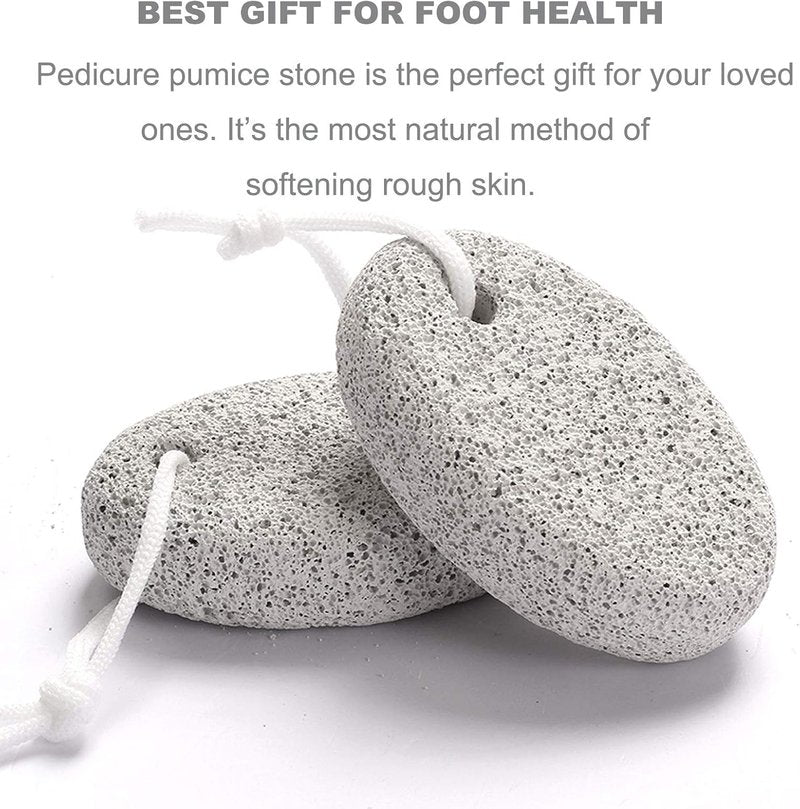 Natural Pumice Stone - 3-Pack Lava Pedicure Tools for Callus Removal | Exfoliating Foot File for Dead Skin on Heels & Elbows