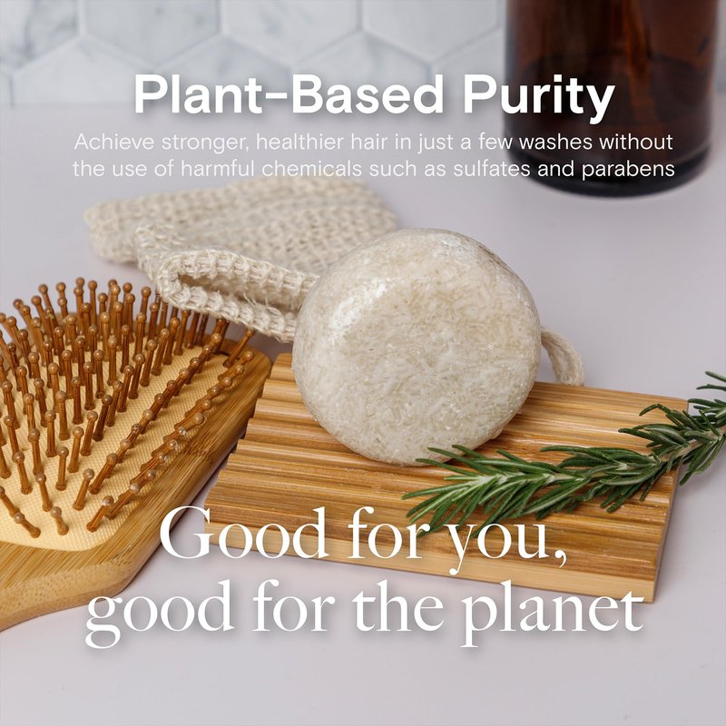 Seek Bamboo | Rosemary Shampoo Bar - Invigorating & Nourishing, SLS-Free, All-Natural Haircare, Plastic-Free, Vegan, Eco-Friendly Shampoo for Healthy Scalp & Hair | Shampoo Bar with Jojoba Oil